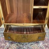 1950s English walnut bedroom wardrobe