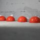 Ensemble de 4 suspensions "ressort", France, circa 1970