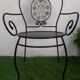 Suite de 4 fauteuils en fer forgé vintage