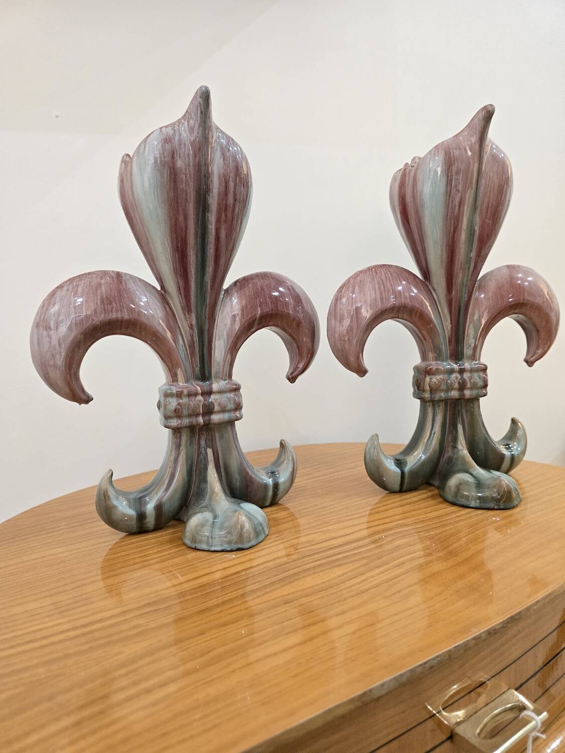 Pair of glazed ceramic vases