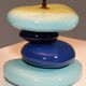 France pebble table lamp by François Chatain, 1980s