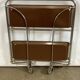 Vintage chrome folding wheel dessert