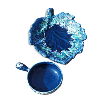Duo of a Vallauris fruit dish and a pourer