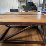 Coffee table - Oak and steel