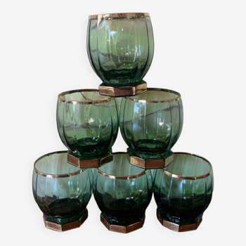 6 verres art deco