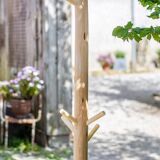 Wooden coat rack
