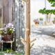Wooden coat rack