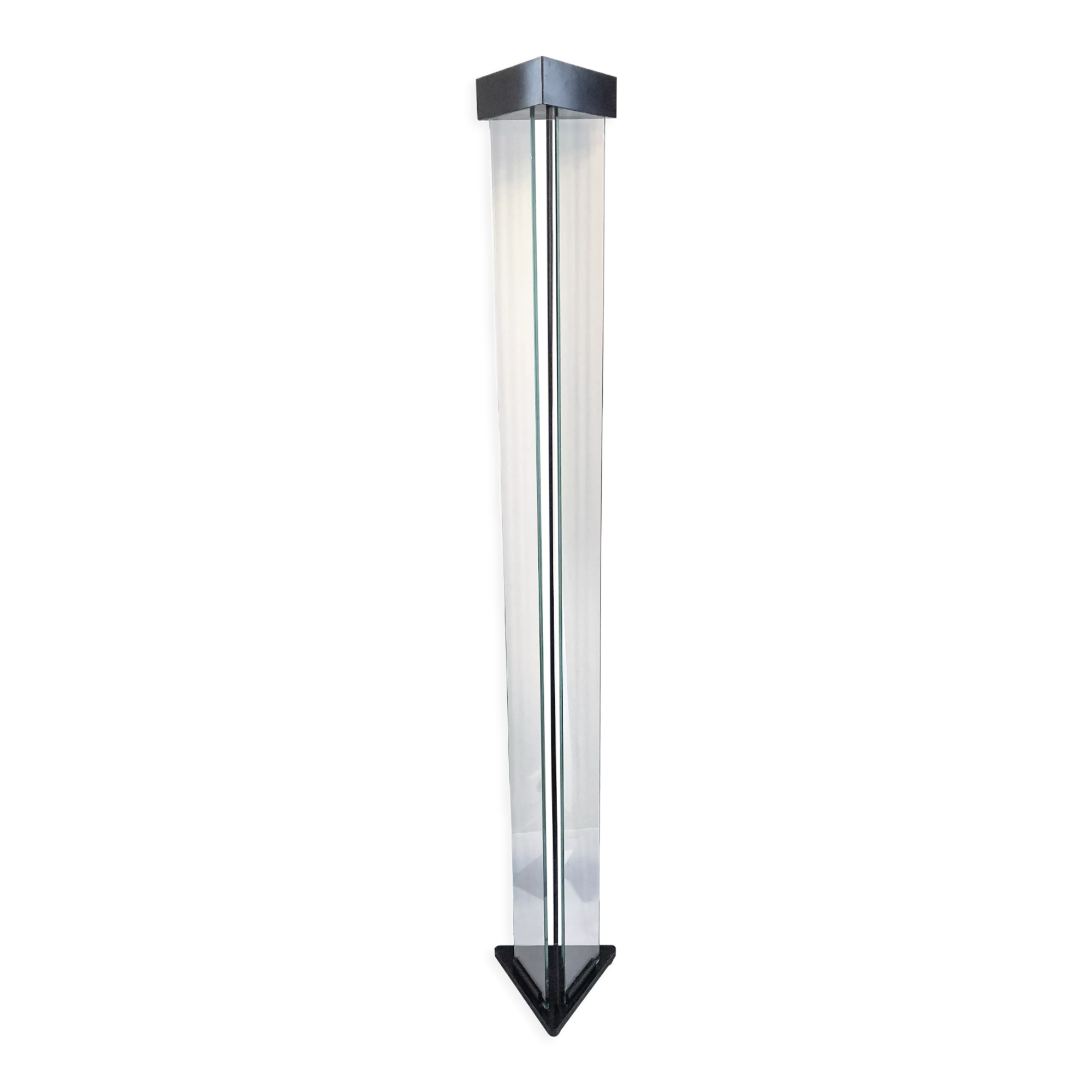 Halogen floor lamp glass and metal. 1980