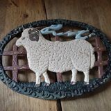 Patinated metal table mat