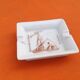 Hand ashtray White porcelain Artist Yves Ducourtioux