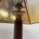 Large teak and bronze lamp from the 1970s