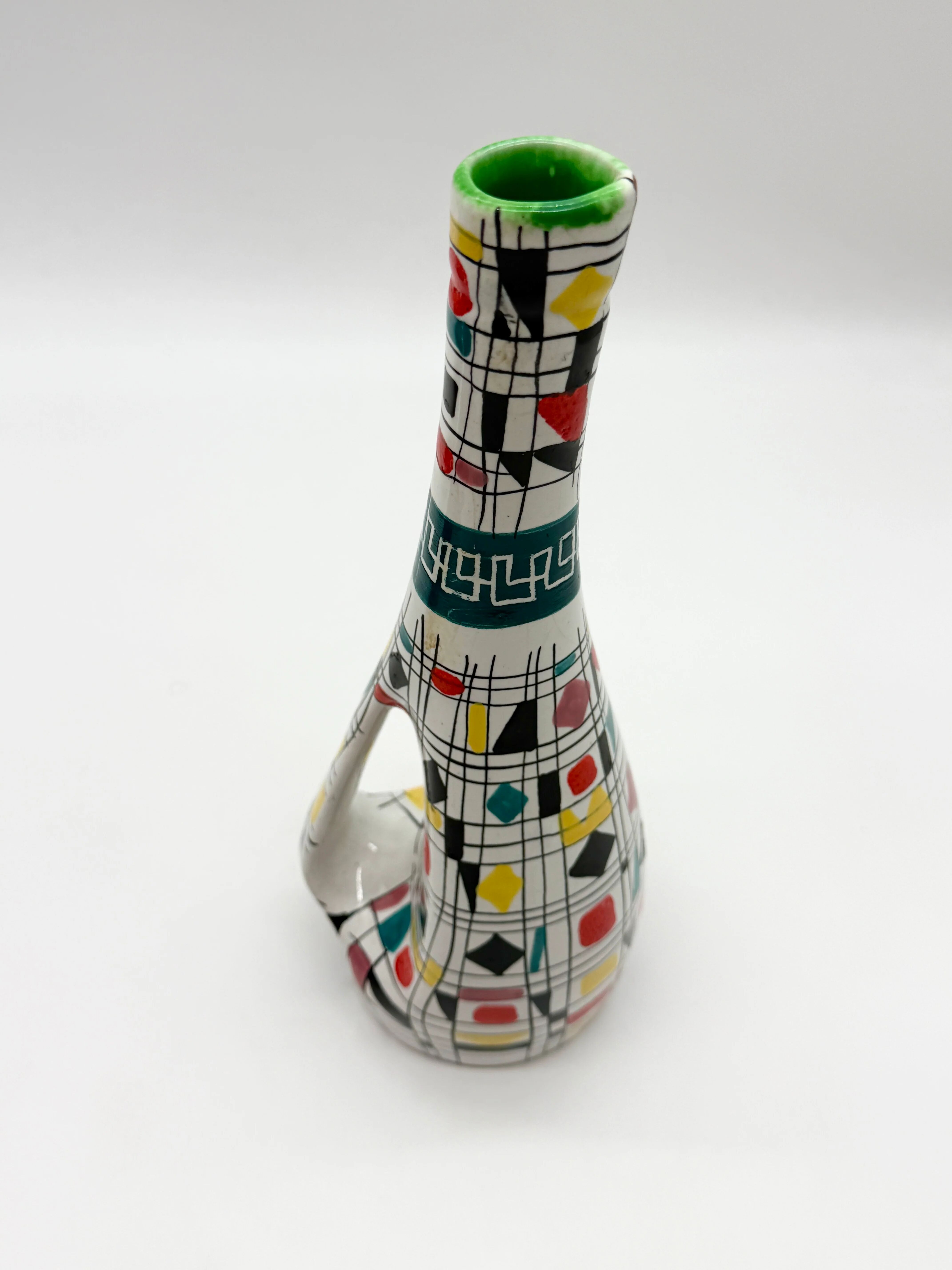 Vase / ewer in ceramic maiolica Deruta, Italy, 1960s