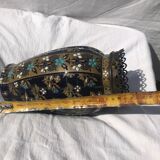 Cloisonné enamel vase and Bronze frame by Gien