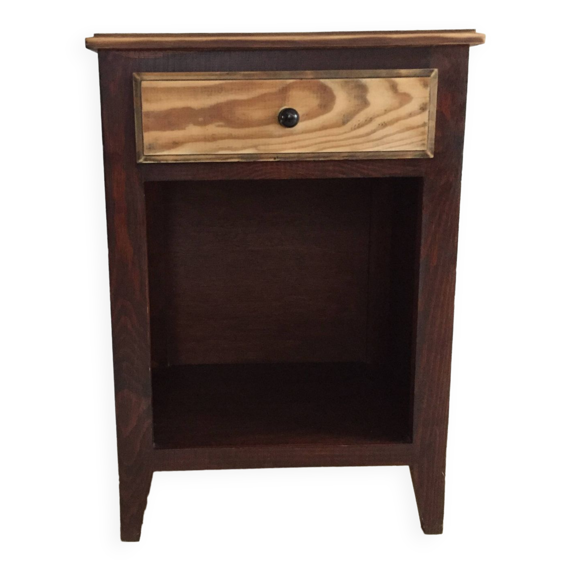 Vintage compas legs bedside table