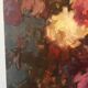 Large bouquet of roses, oil on wood panel, signed