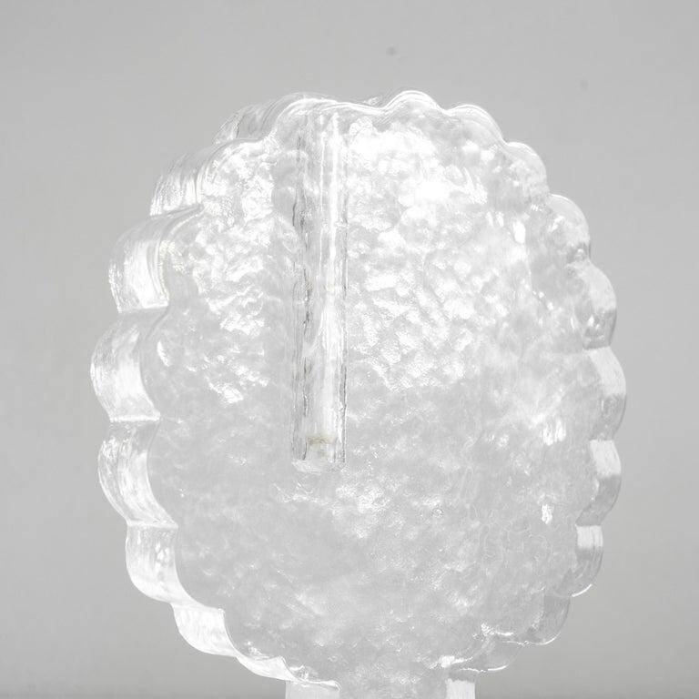 Tree-shaped soliflore vase in solid glass mid-century