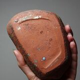 Cendrier céramique artisanale et verre fondu vintage Pieter Groeneveldt