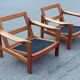 Ensemble de chaises en teck modernistes du milieu du siècle, Danemark, 1967