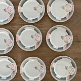 Service d’assiettes vintage