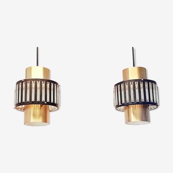 Set of 2 Vintage Pendants or hanging lamps by Schmahl & Schulz GmbH und Co. KG Metallwarenfabrik - P