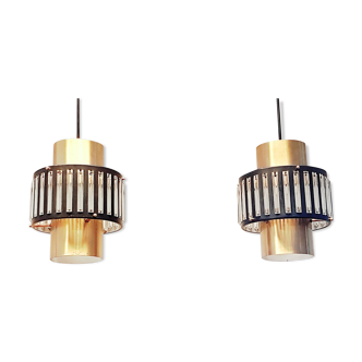 Set of 2 Vintage Pendants or hanging lamps by Schmahl & Schulz GmbH und Co. KG Metallwarenfabrik - P