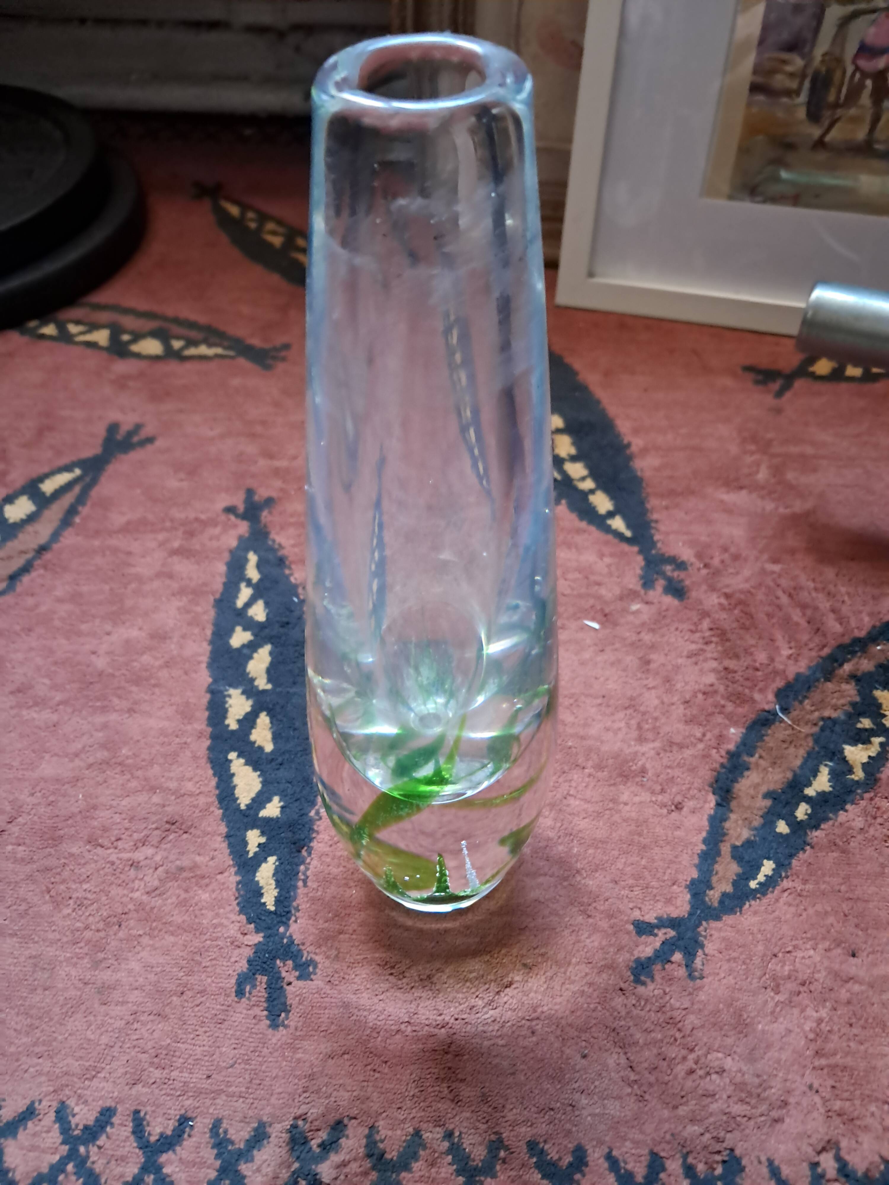 Very original vintage Swedish glass vase.