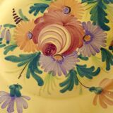 2 old St Clément yellow flower plates