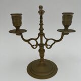 Paire de chandeliers 2 feux en bronze, XIXe