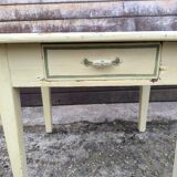Yellow and green patinated coffee table by a local artist