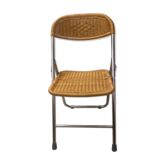 Rattan folding chair
