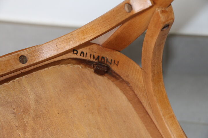 2 Baumann chairs back wide light beech