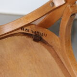 2 Baumann chairs back wide light beech