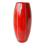 Red ceramic vase