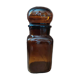 Amber glass apothecary jar round jar