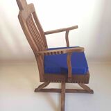 Fauteuil de barbier années 30 teck massif ancien