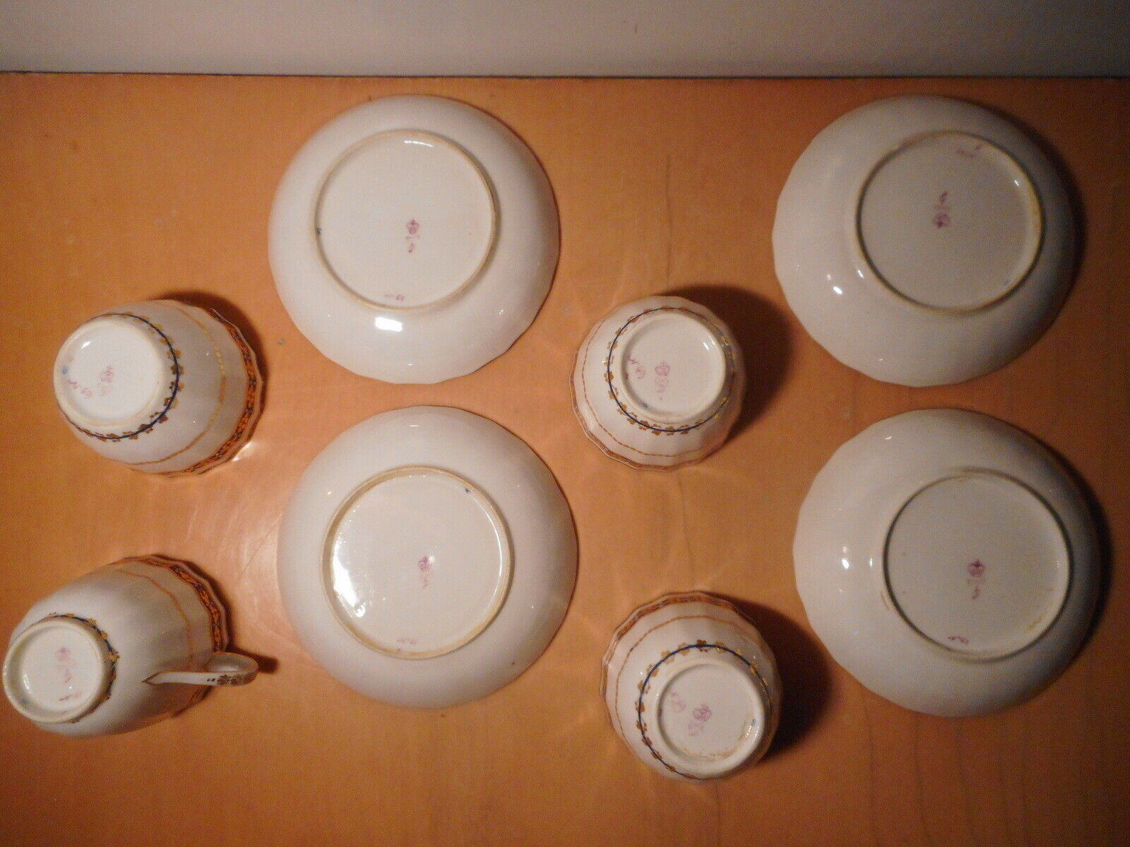 English porcelain cup service ROYAL CROWN DERBY 19th century