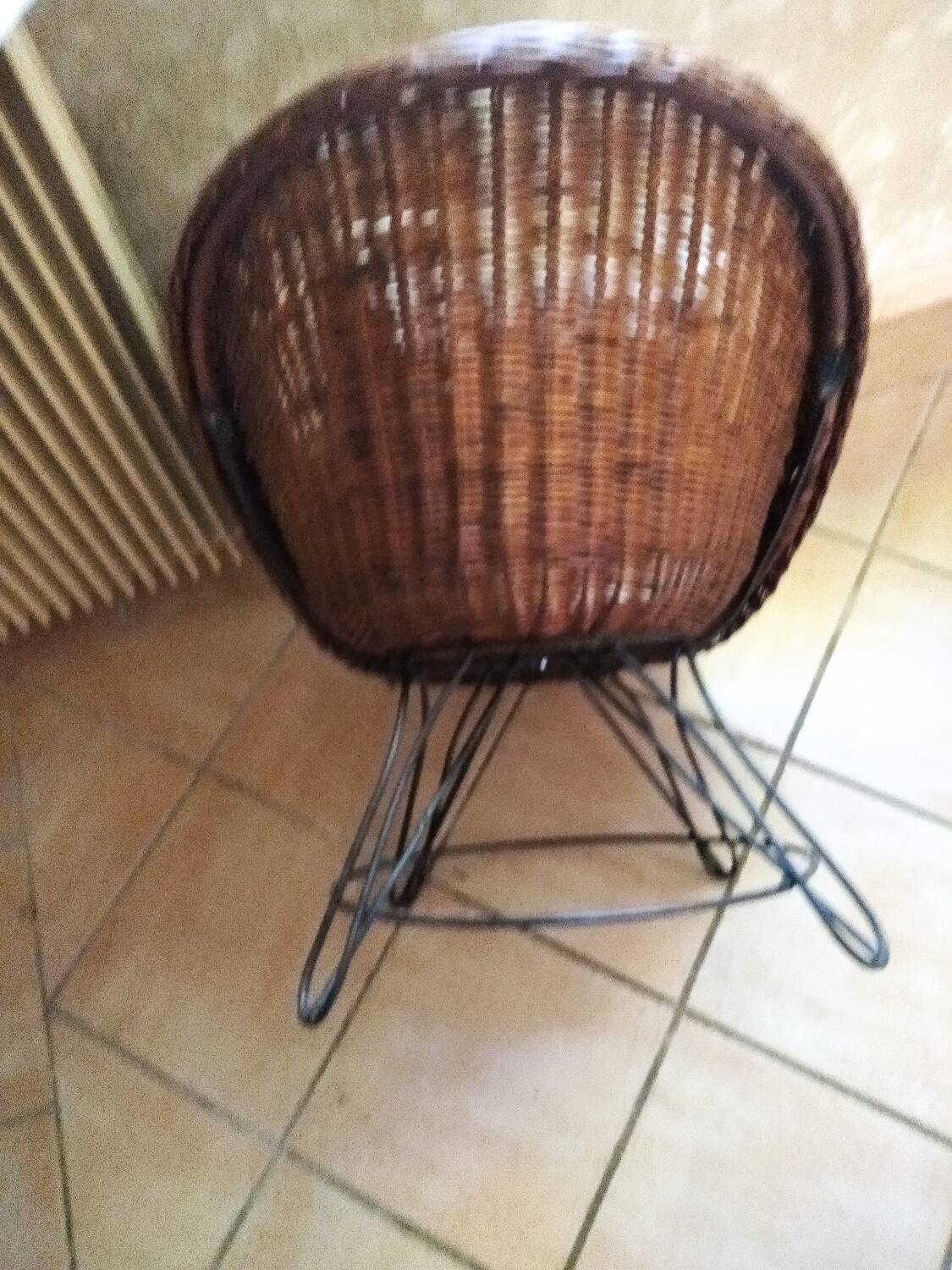 Fauteuil en rotin 1950/1960