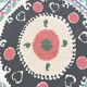 Vintage hand-embroidered tribal tapestry 130x137 cm
