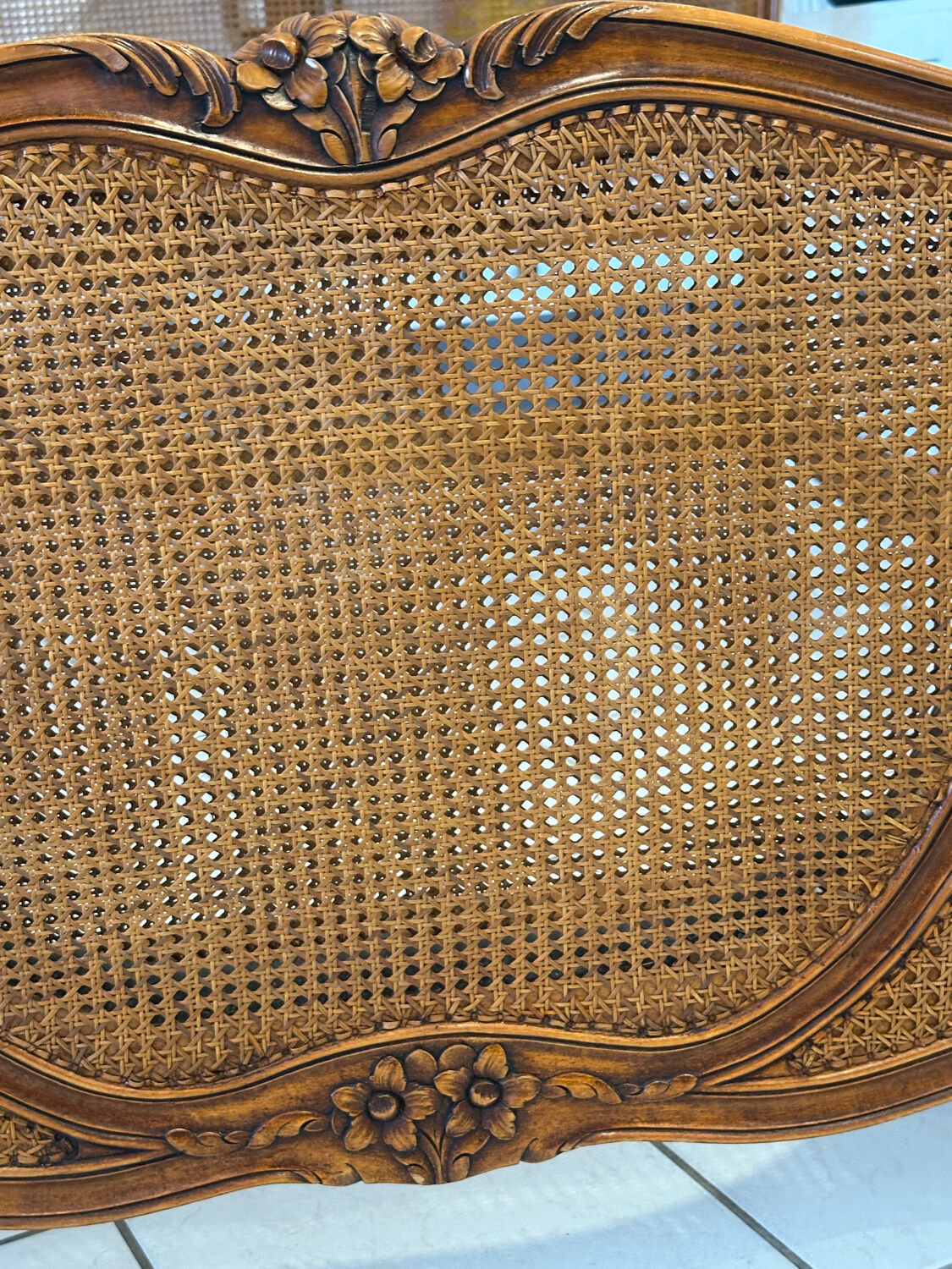 Lit basket in caning Louis XV style 1950