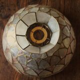 Vintage Brass Mother-of-Pearl Corolla Suspension