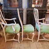 Set of 2 armchairs and 1 baroque style chair