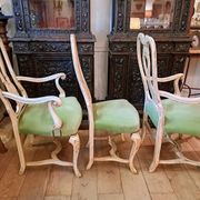 Set of 2 armchairs and 1 baroque style chair