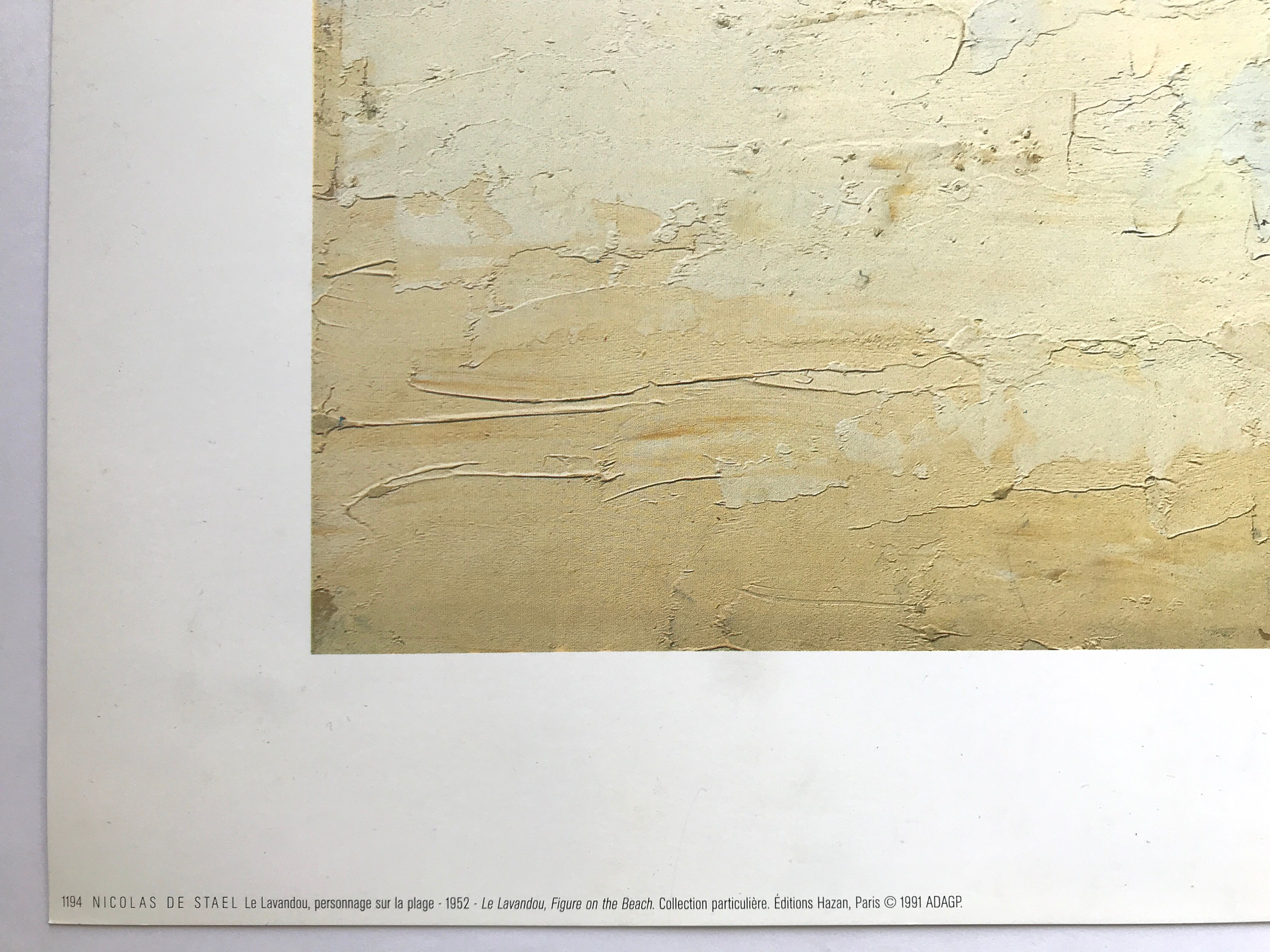 Poster Nicolas de Staël, Le Lavandou, character on the beach, 1991