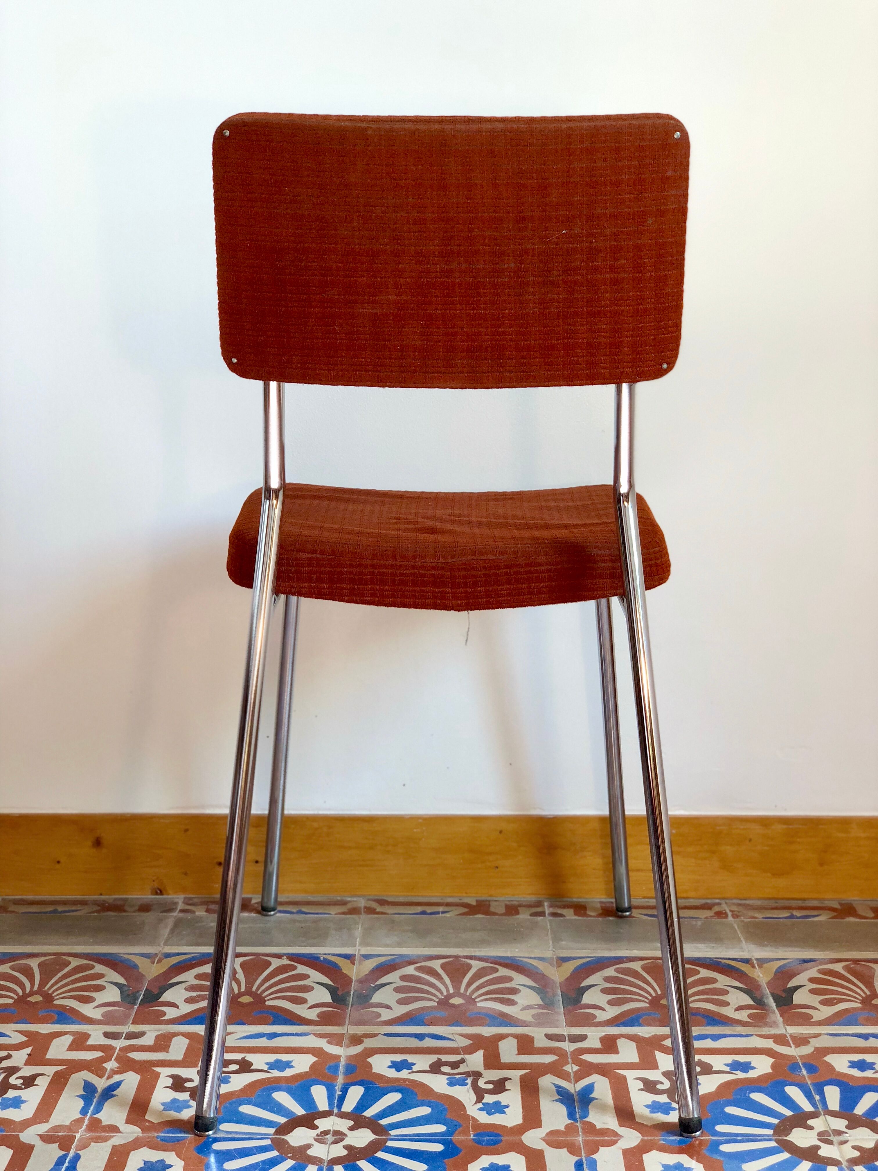 Chair fabric and chrome