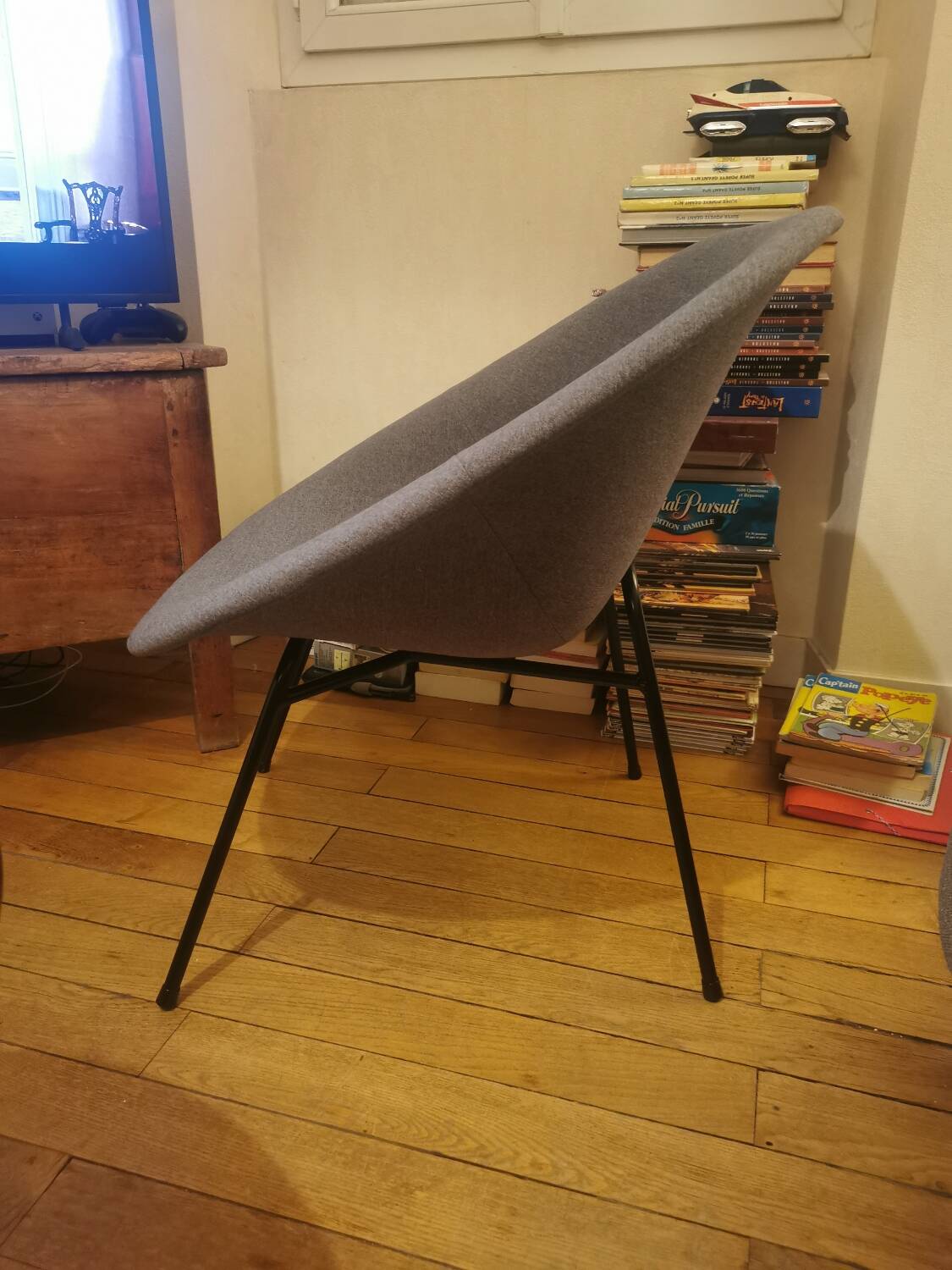 Shell armchair designed by Claude Vassal, 1950