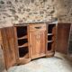 French Art Deco walnut sideboard with marble top, 1920s