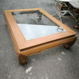Large coffee table called Opium 1980 in teak