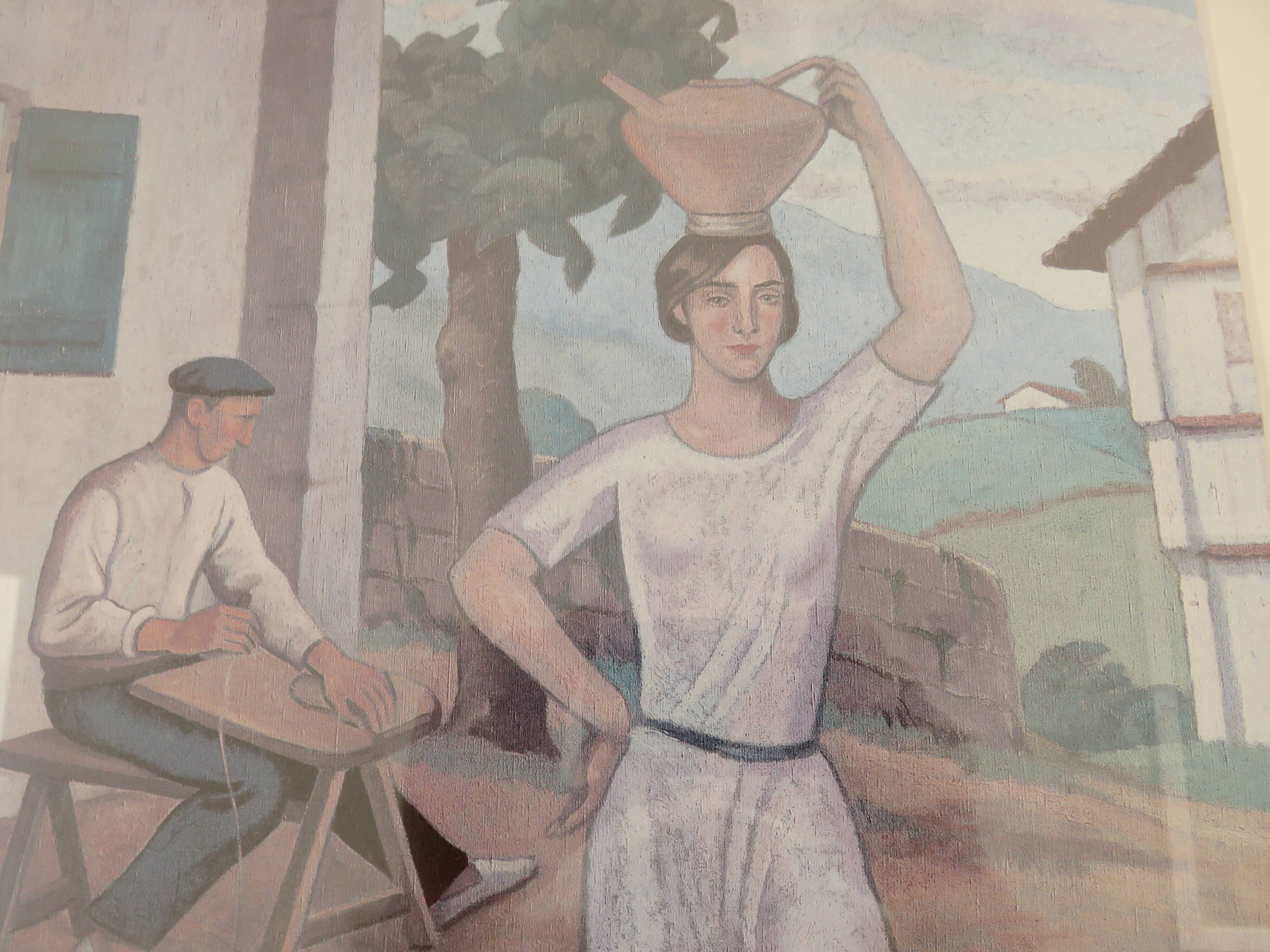 Reproduction Ramiro Arrue "The Water Carrier and the Sandal Maker" Basque Country