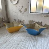 Set of 2 free-form fiberglass planters