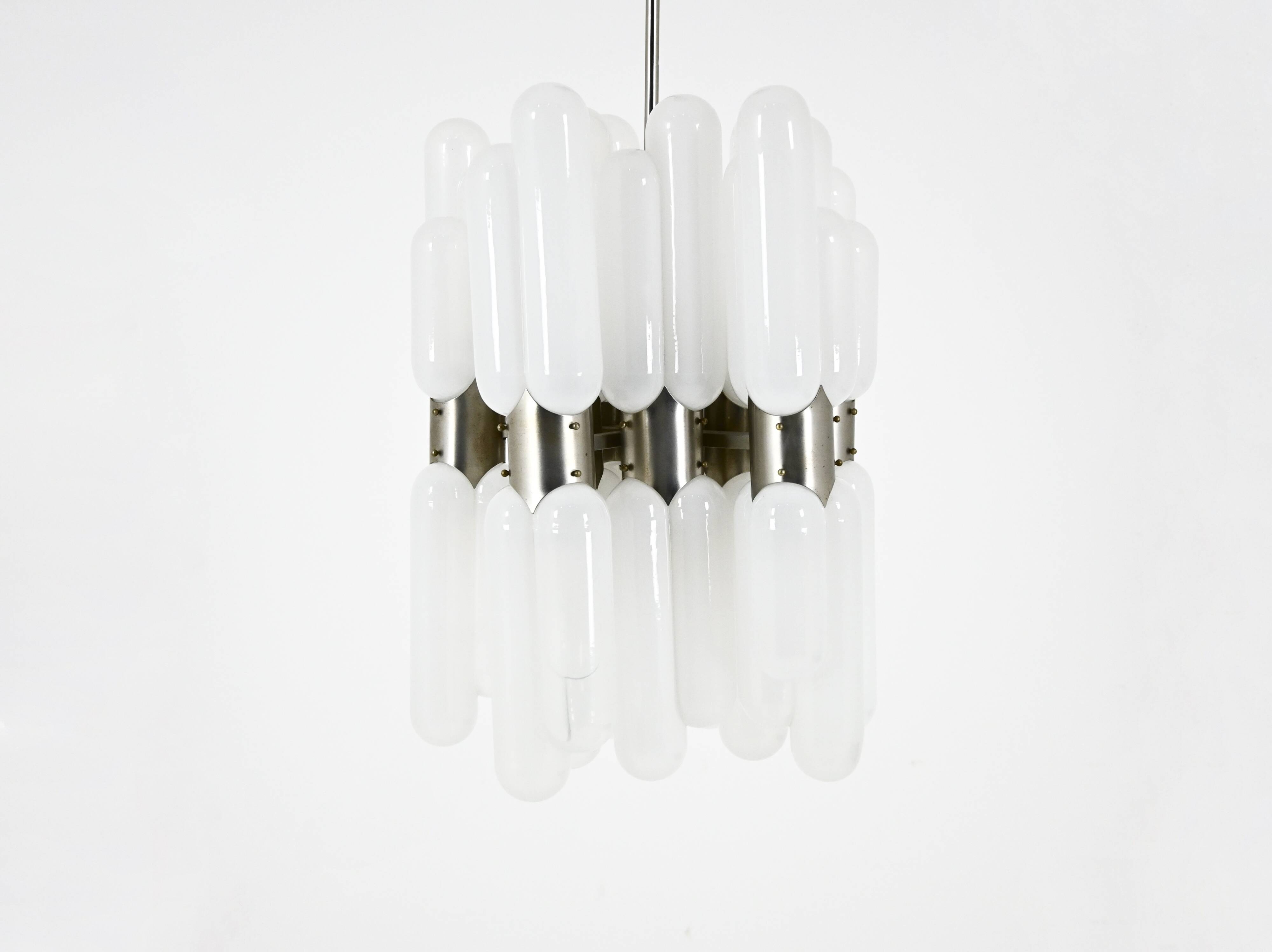 “Torpedo” chandelier by Carlo Nason for Mazzega, 1960s
